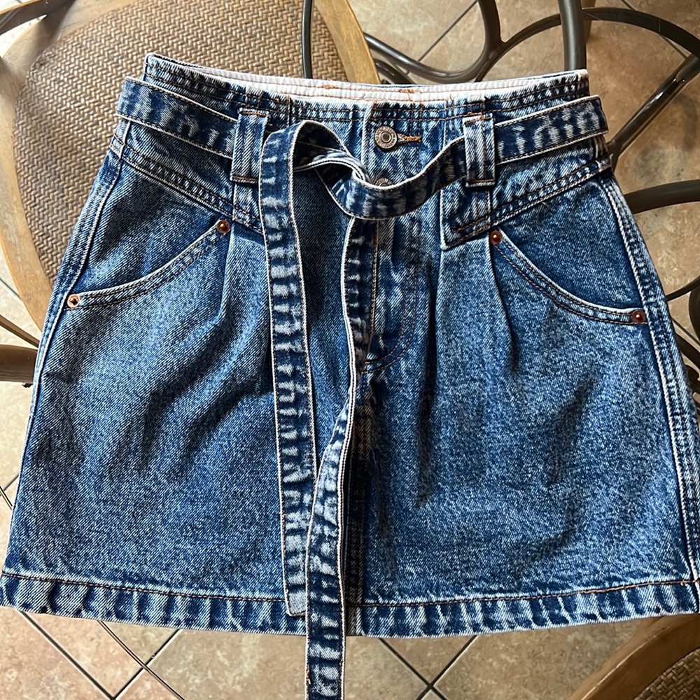 abercrombie & fitch natural ride denim skirt 25/0. like new